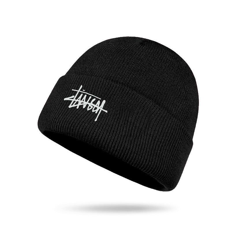 Mens Designer Black Beanie Premium Knit Winter Hat Everyday Street Style