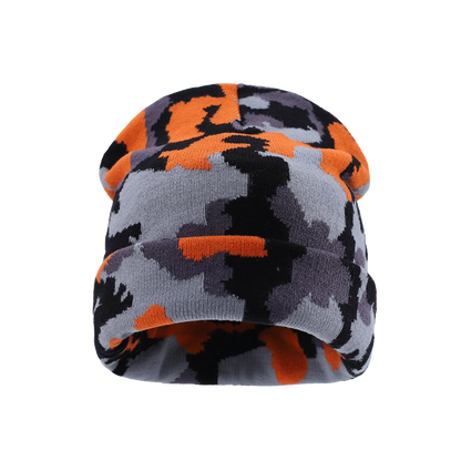 Camo Beanie Soft Knit Winter Hat Camouflage Cap for Men Outdoor Style
