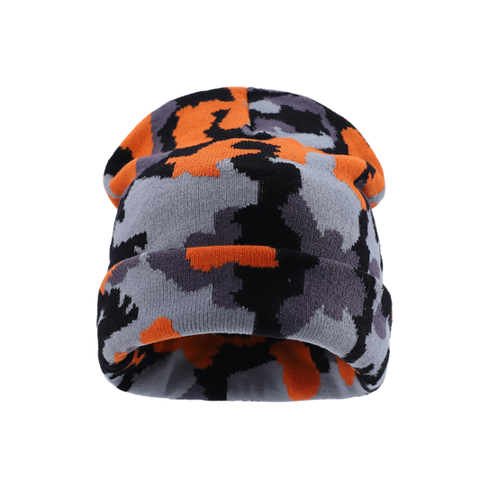 Camo Beanie Soft Knit Winter Hat Camouflage Cap for Men Outdoor Style