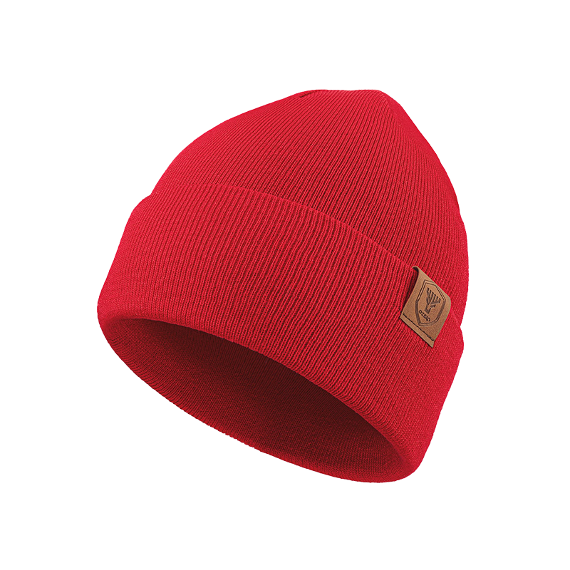 Red Beanie Knit Winter Hat Soft Warm Classic Everyday Style for Men Women
