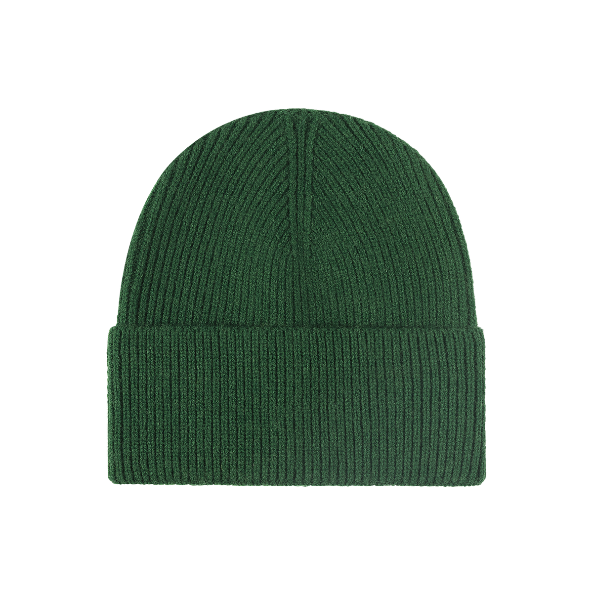 Green Beanie Wool Knit Winter Hat Dark Forest Cap for Men Women