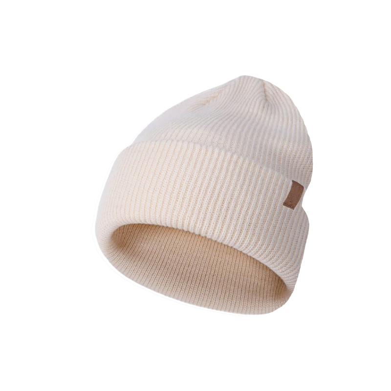 Designer White Beanie Knit Winter Hat Unisex Premium Everyday Style