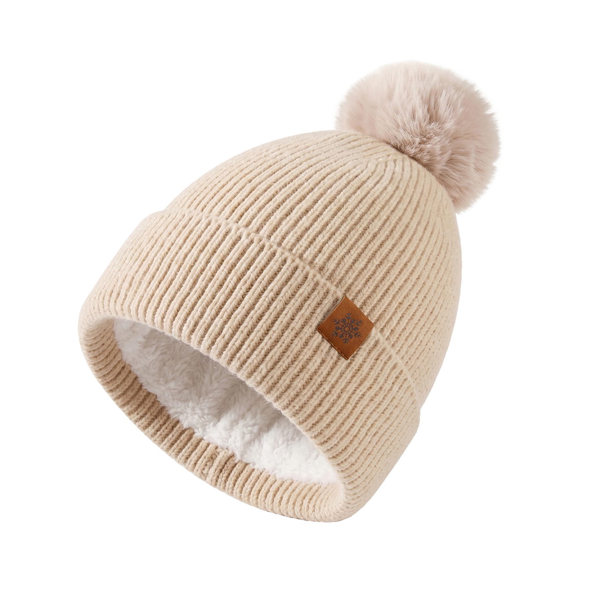 Fleece Beanie Soft Lined Winter Hat Warm Knit Cap for Men Women Outdoor