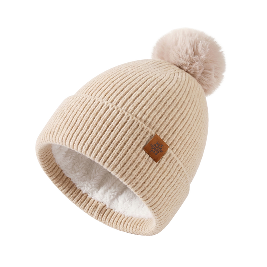 Fleece Beanie Soft Lined Winter Hat Warm Knit Cap for Men Women Outdoor