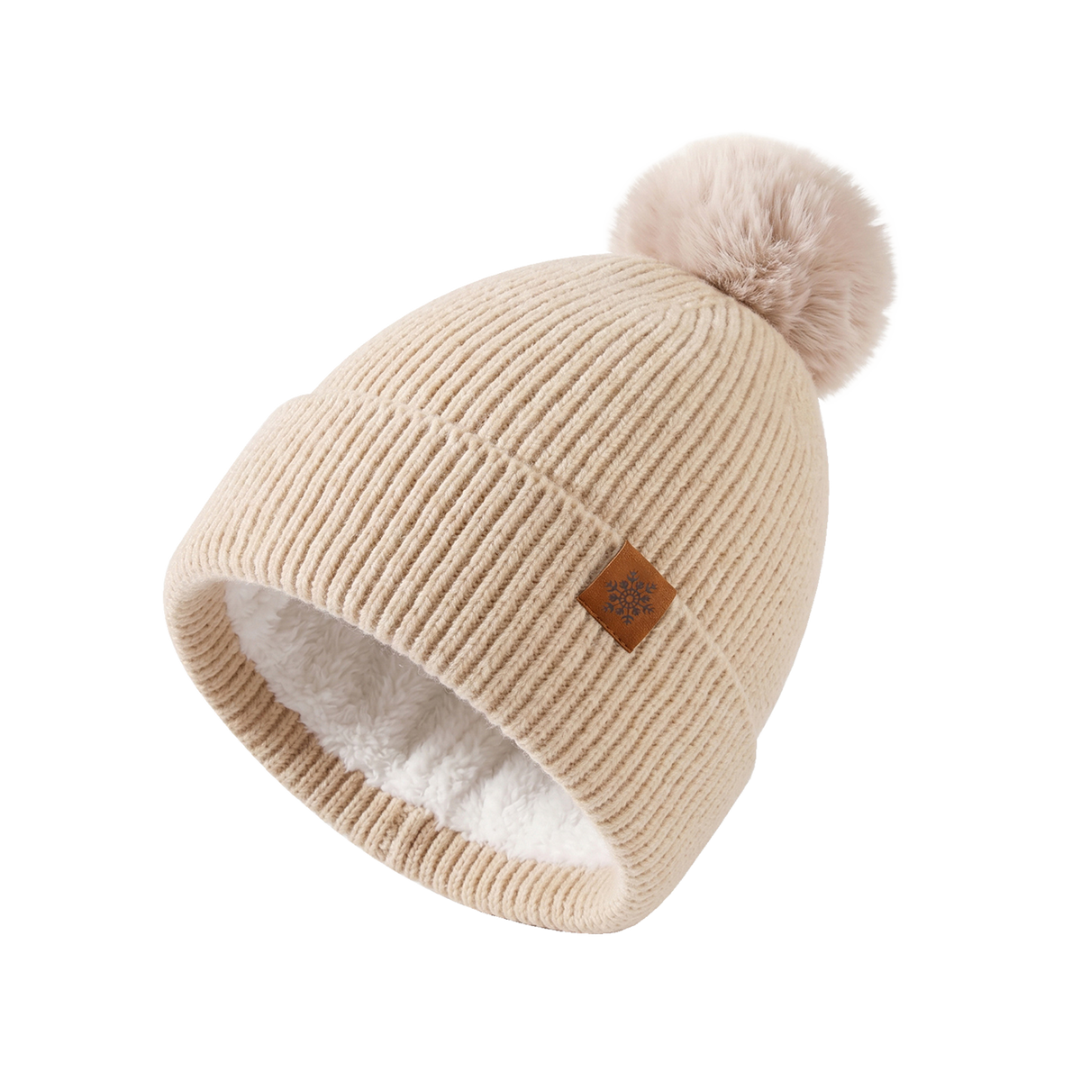 Winter Beanie Soft Knit Hat Warm Fuzzy Cap for Women Everyday Cold Weather Style