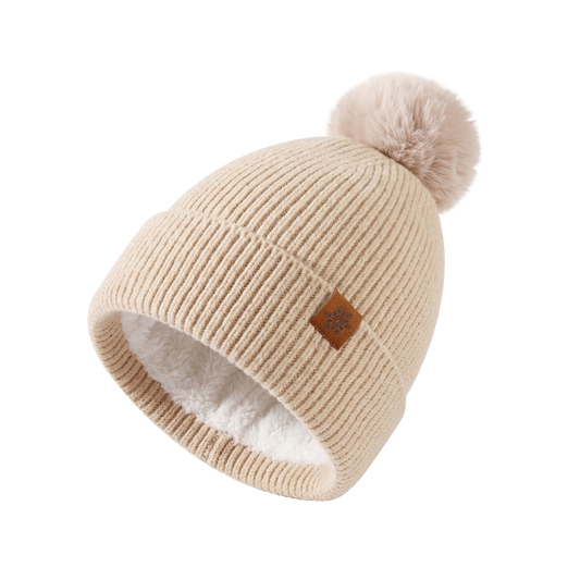 Winter Beanie Soft Knit Hat Warm Fuzzy Cap for Women Everyday Cold Weather Style