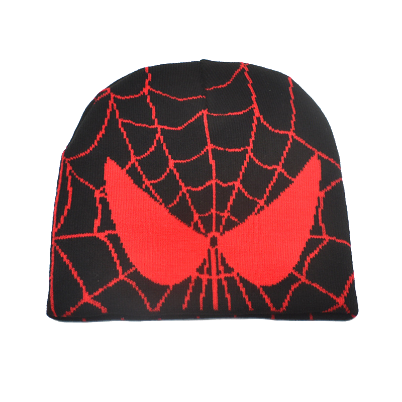 Spiderman Beanie Spider Web Knit Hat Spider Man Style Cap for Men