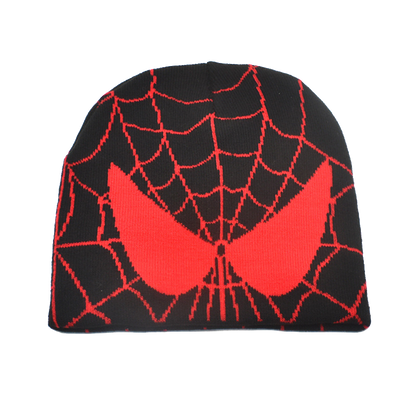 Spiderman Beanie Spider Web Knit Hat Spider Man Style Cap for Men