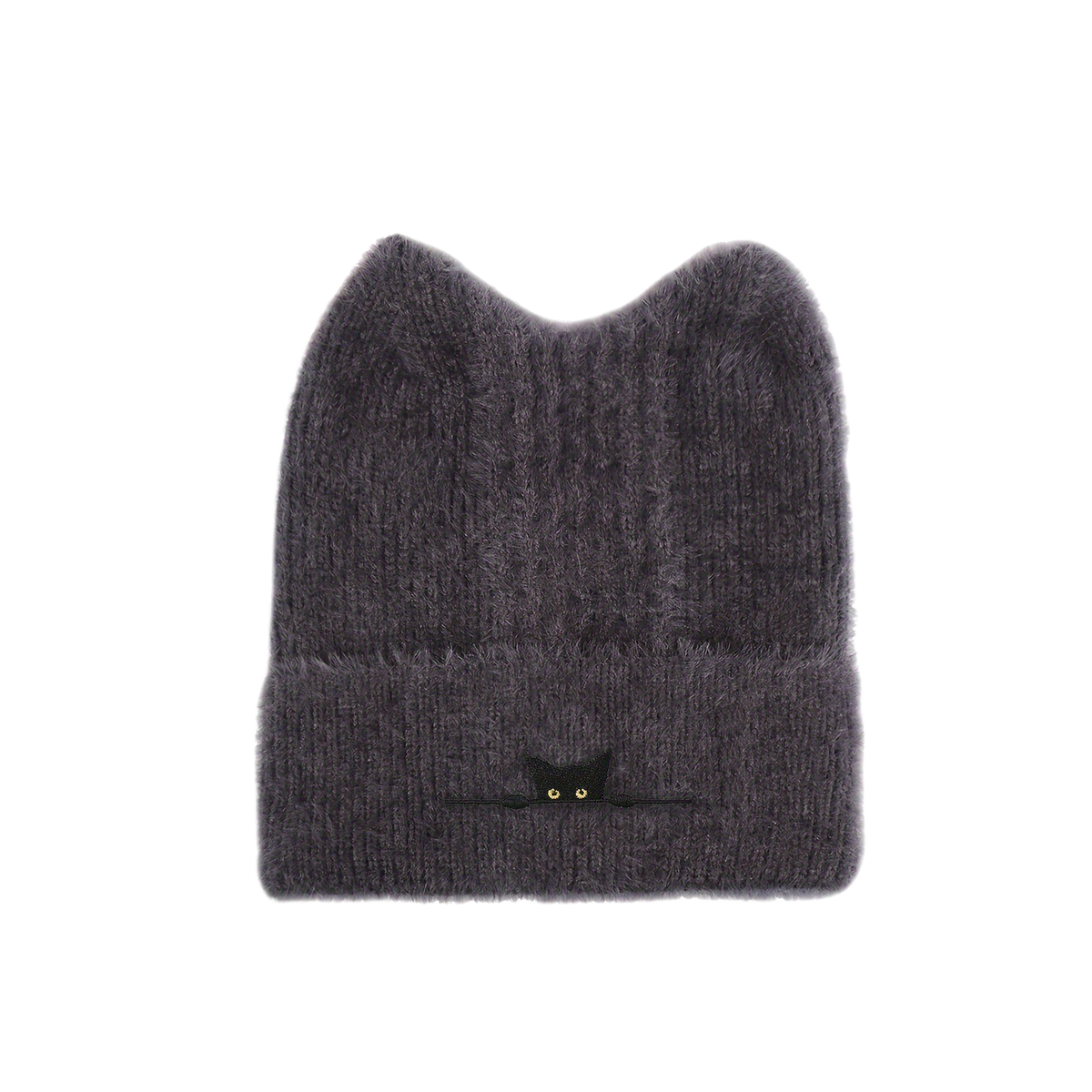 Cat Ear Beanie Cute Knit Winter Hat Soft Warm Cosplay Cap for Women Men
