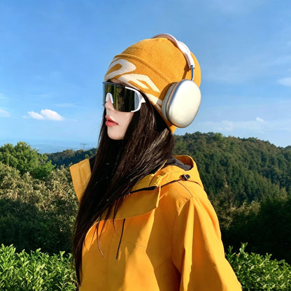 Beanie for Long Hair Men Soft Knit Winter Hat Casual Style Cap