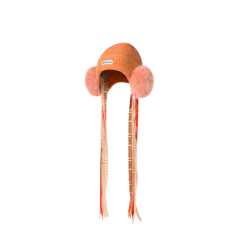 Beanie with Ear Flaps Warm Knit Winter Hat Soft Windproof Cap for Men Women