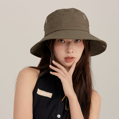 Breathable Bucket Hat with String – Drawstring Mountain Hat for Hiking & Outdoor, Unisex Sun Protection Cap