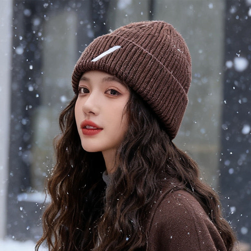 Brown Beanie Soft Knit Winter Hat Dark Brown Cap for Men Women
