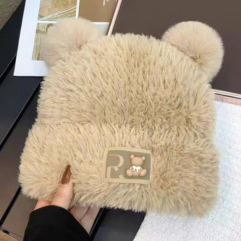 Beanie with Ears Cute Knit Winter Hat Soft Warm Animal Style for Adults Unisex