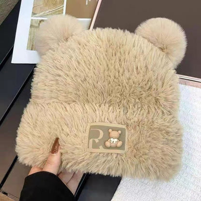 Beanie with Ears Cute Knit Winter Hat Soft Warm Animal Style for Adults Unisex
