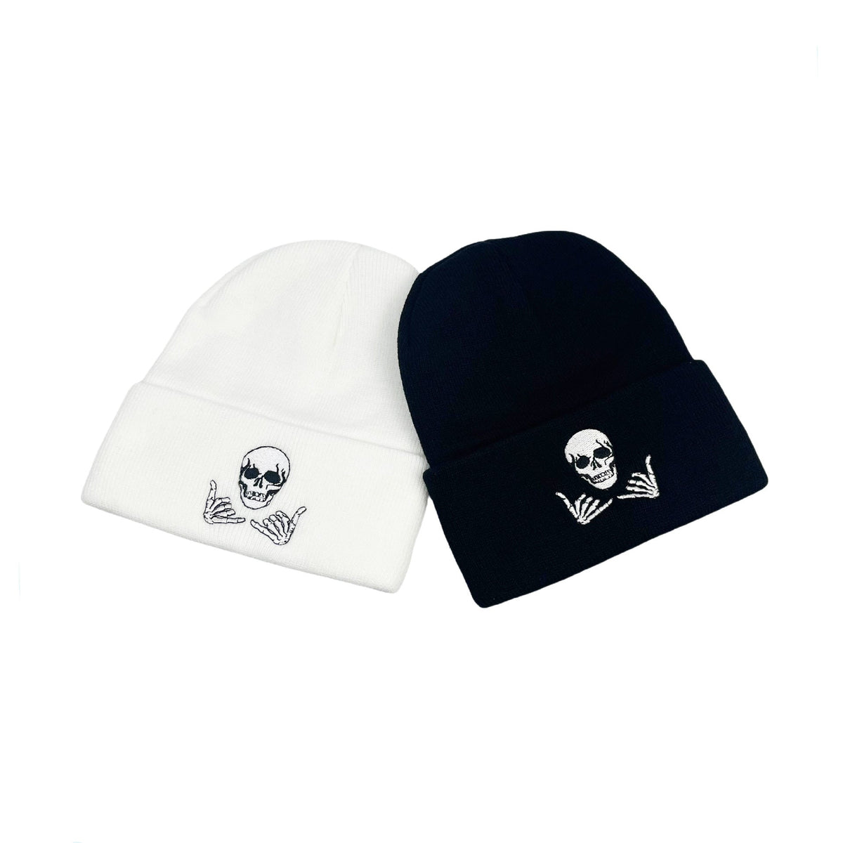 Skull Cap Beanie Black Skeleton Knit Hat for Men Warm Winter Streetwear Style