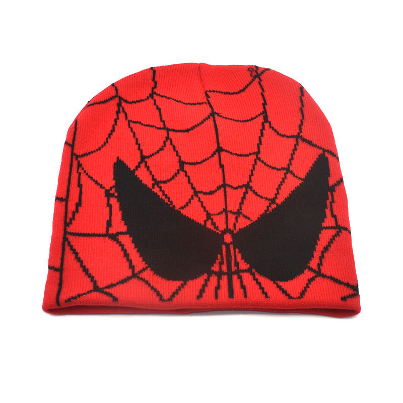 Spiderman Beanie Spider Web Knit Hat Spider Man Style Cap for Men