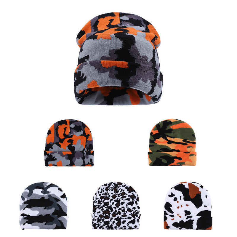 Camo Beanie Soft Knit Winter Hat Camouflage Cap for Men Outdoor Style