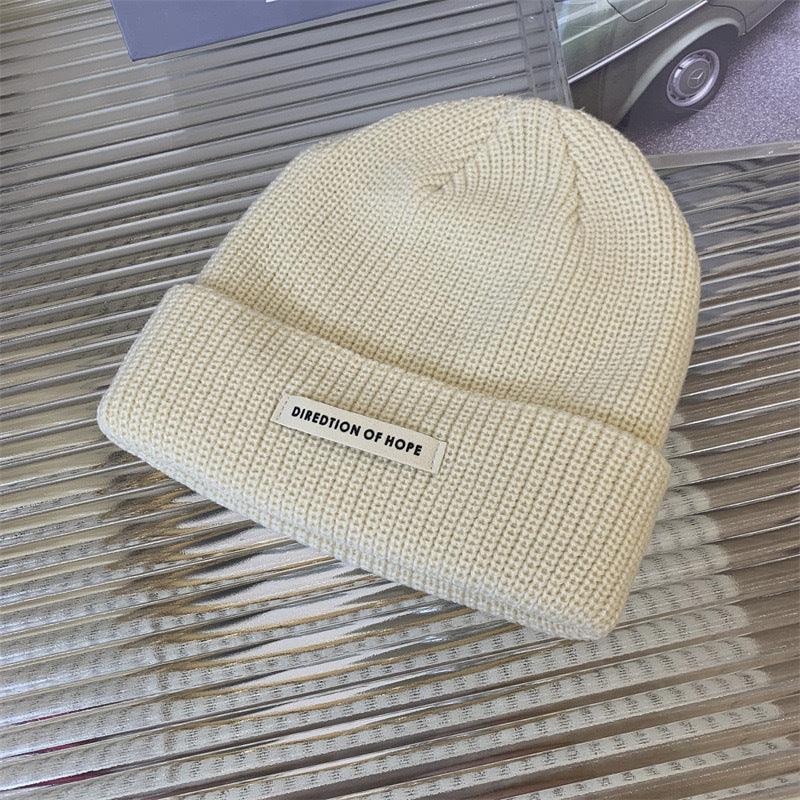 100% Cotton White Beanie Mens Soft Knit Slouchy Winter Cap with Pom Pom