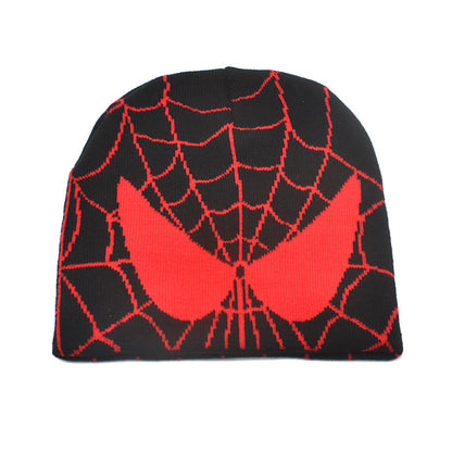 Spiderman Beanie Spider Web Knit Hat Spider Man Style Cap for Men