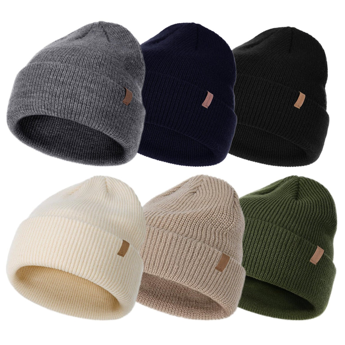 Designer White Beanie Knit Winter Hat Unisex Premium Everyday Style