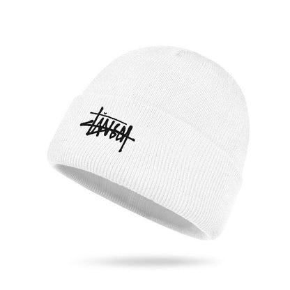 Mens Designer Black Beanie Premium Knit Winter Hat Everyday Street Style