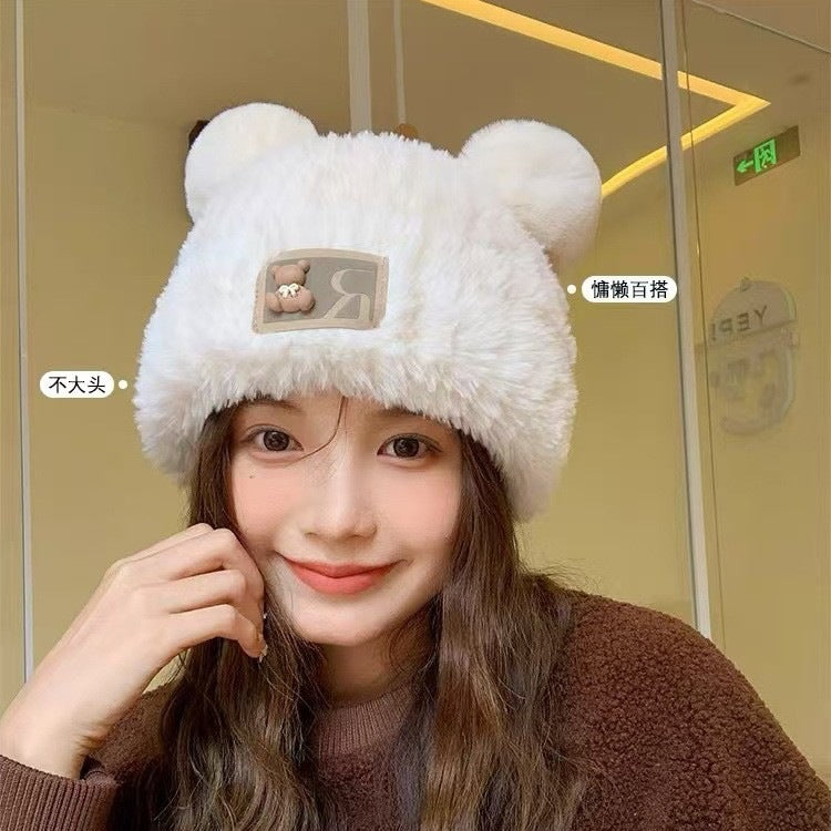 Beanie with Ears Cute Knit Winter Hat Soft Warm Animal Style for Adults Unisex