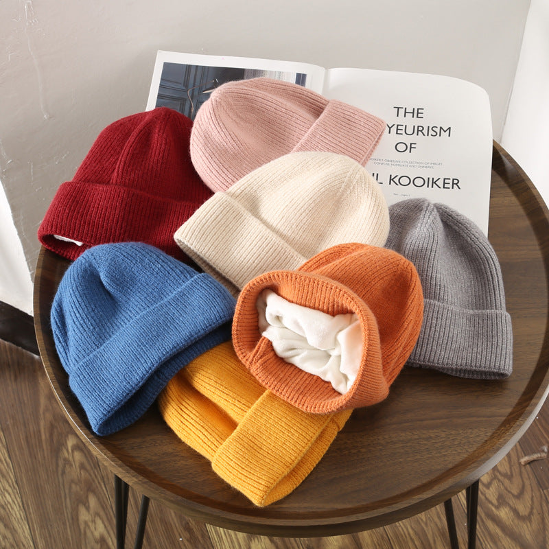 Orange Beanie Soft Knit Winter Hat Warm Stretch Cap for Men Women