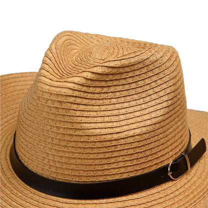 Straw Fishing Hat Wide Brim Breathable Foldable Outdoor Sun Hat for Men