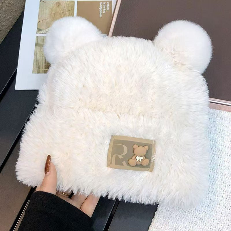 Beanie with Ears Cute Knit Winter Hat Soft Warm Animal Style for Adults Unisex