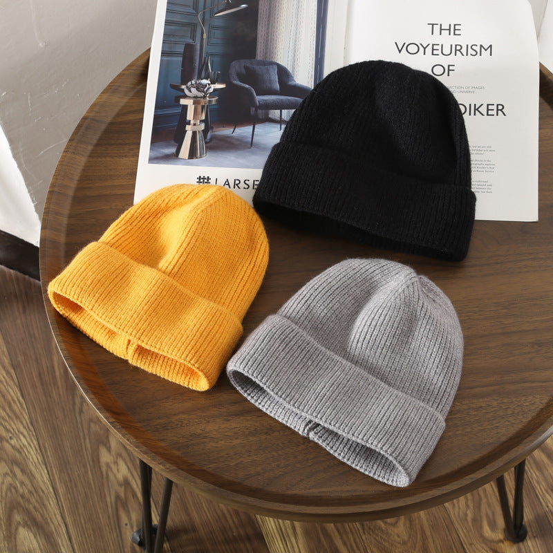 Orange Beanie Soft Knit Winter Hat Warm Stretch Cap for Men Women