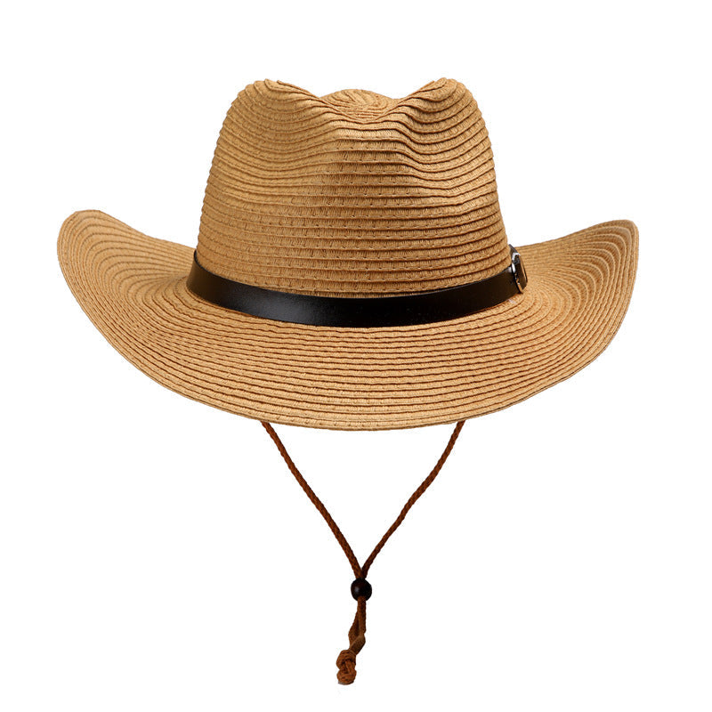 Straw Fishing Hat Wide Brim Breathable Foldable Outdoor Sun Hat for Men