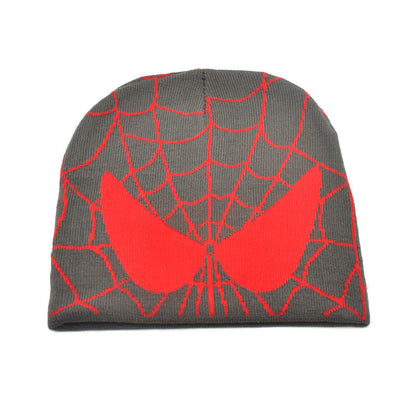 Spiderman Beanie Spider Web Knit Hat Spider Man Style Cap for Men