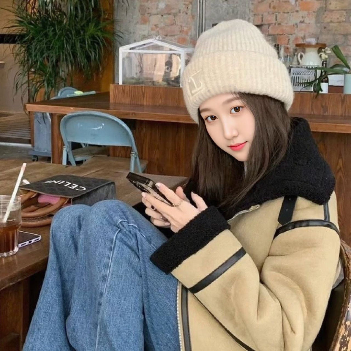 Warm Beanie Thermal Knit Winter Hat Cozy Insulated Cap for Men Women