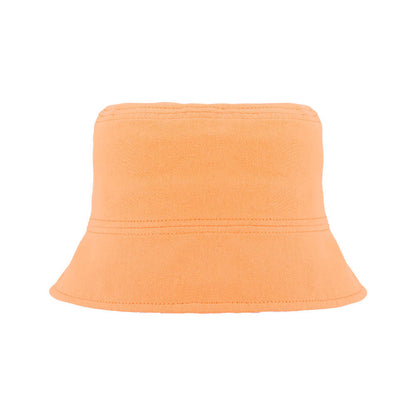 Orange Bucket Hat Solid Color Summer Sun Cap for Women UV Protection Outdoor