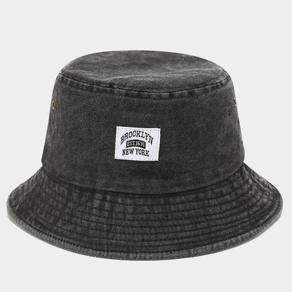 Retro Vintage Bucket Hat – Washed Denim Foldable Unisex Hat in Multiple Colors