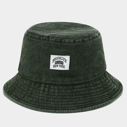 Retro Vintage Bucket Hat – Washed Denim Foldable Unisex Hat in Multiple Colors