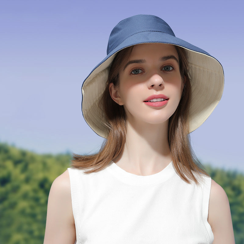 Reversible Bucket Hat  Double-Sided Sun Hat with Wide Brim UV Protection Foldable