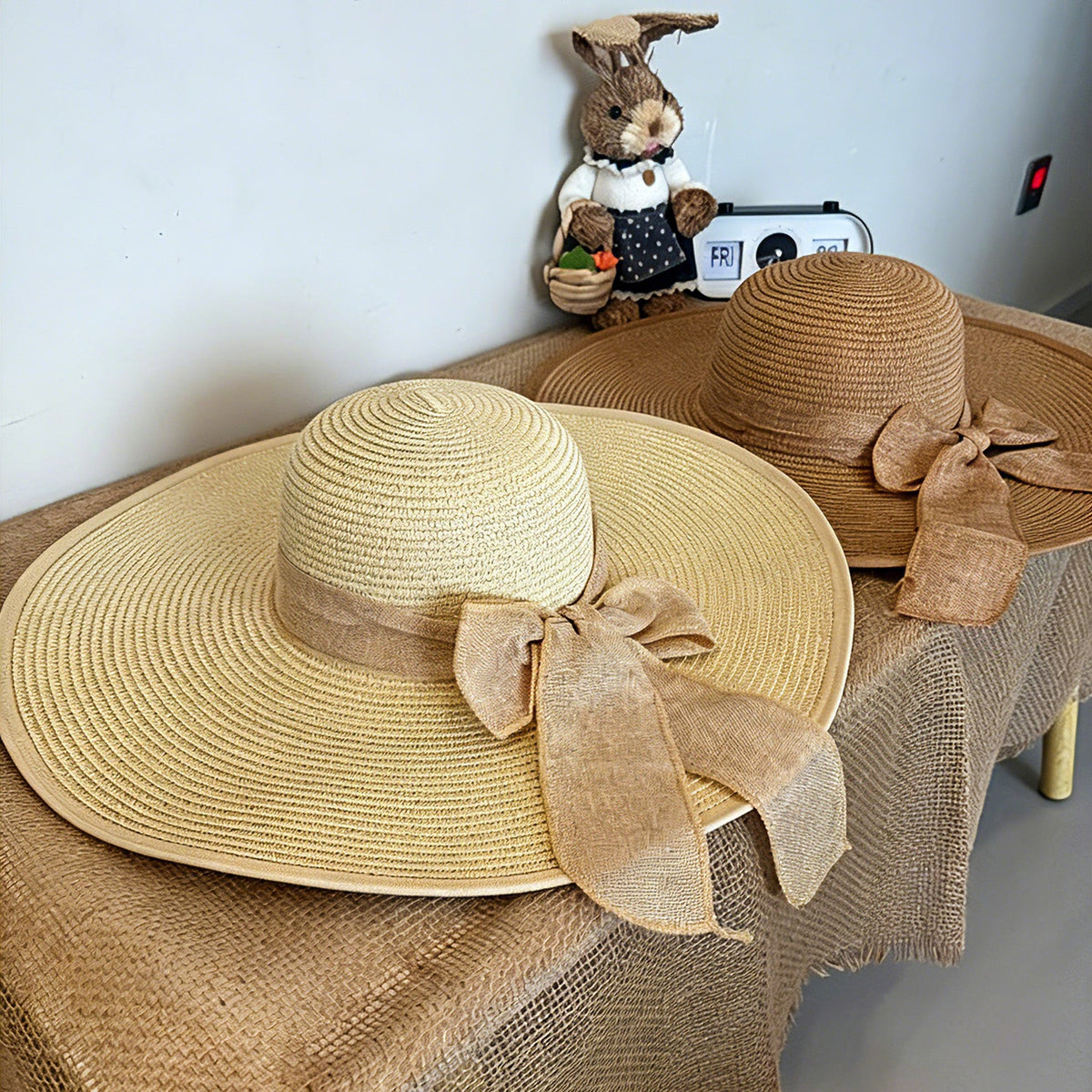 Wide Brim Straw Hat Womens Beach Sun Hat Vacation Style for Women